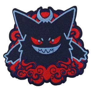 Gothic Punk Dark Style Embroidered Patch, Back Adhesive Iron-On Applique, Suitable for Clothes Jackets Hats Accessories
