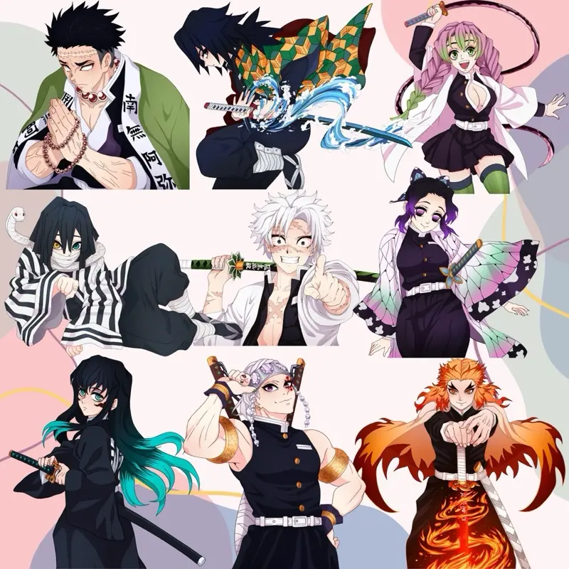Demon Slayer - Hashira - Stickers and Magnets - Waterproof - UV ...