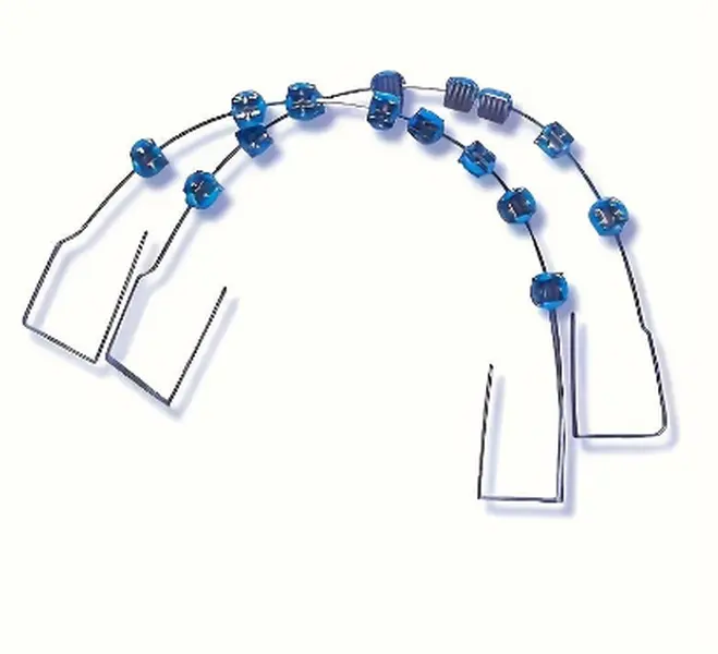 Colorful Dental Braces Kit, Cartoon-Theme Stainless Steel Set with Decorative Hooks and Ligatures for Festive Smile Enhancement, Retainer, Easter-Themed Metal, Festive Customization, Handmade, Temporary Tooth Braces