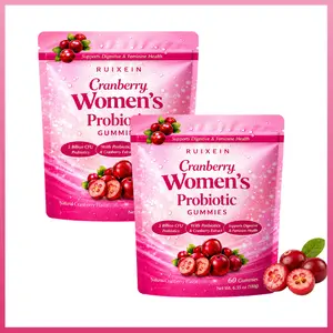 Cranberry Probiotics for Women: Formulated with Probiotics, Inulin, and Natural Plant Extracts—A 2-Pack (120 Gummies) Dietary Supplement to Support Women's Gut and Overall Health