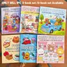 3 or 6 Pack Super Cute Comfy Fun Color-by-Number Easy Bold Coloring Books, Stress-Relieving Art Therapy with Relaxing Scenes, Adorable Characters and Cute Characters, Friends, Perfect Gift Set for Kids and Adults