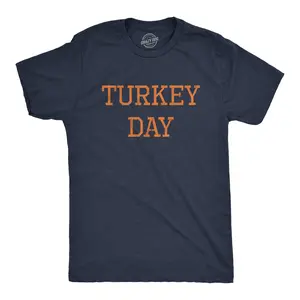 Mens Turkey Day T Shirt Funny Graphic Novelty Thanksgiving Dinner Graphic Tee Mens Funny T Shirts Cool Vintage Fashion T-Shirt Gift Classic Menswear Thanksgiving Apparel for Men Novelty Tees for Guys Navy
