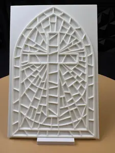 Geometric Cross Art Colorable Decor