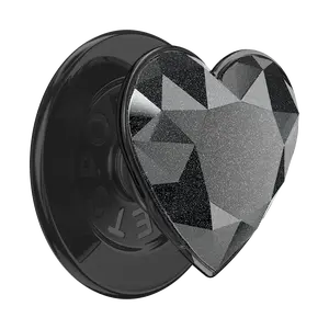 Popsockets MagSafe PopGrip Crystal Heart Black Glitter