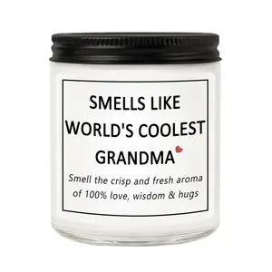 Grandma Gifts, Birthday Gift for Grandma from Grandchildren Granddaughter Grandkids, Smells Like World's Coolest Grandma Lavender Aroma Scented Candles