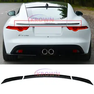 FITS 2014-2020 JAGUAR F-TYPE COUPE GLOSS BLACK 3 PCS DUCKBILL TRUNK SPOILER WING