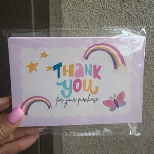 4x6 package insert thank you cards qty 100