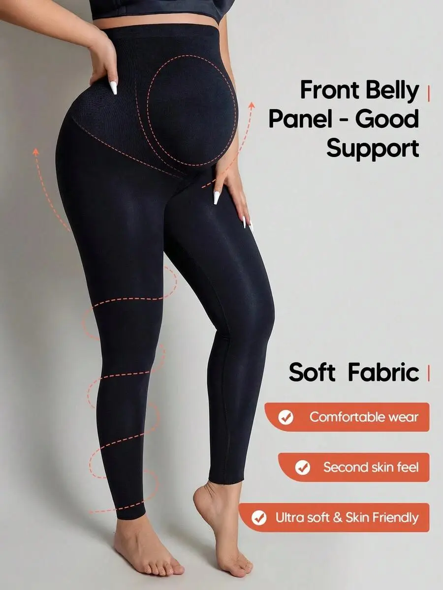 High-Waisted Abdominal Support Maternity Leggings With Stretchable Elastic Abdominal Panel, Soft And Breathable, Suitable For All Stages Of Pregnancy