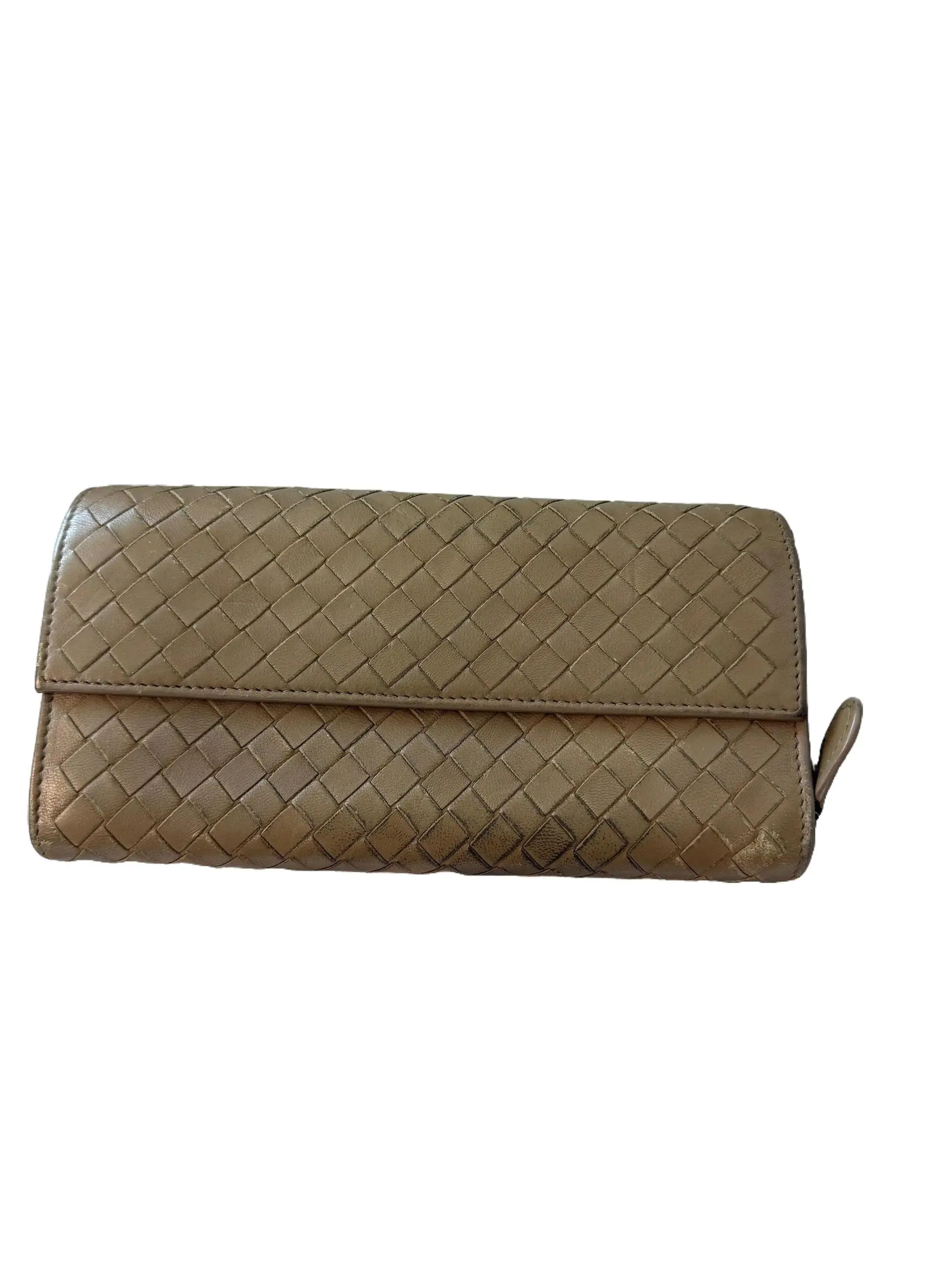 Pre-owned Bottega Veneta Leather Small Leather Goods Long Wallet