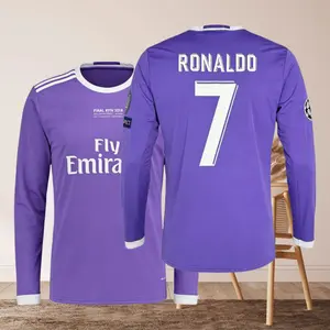1617 Away Soccer Jersey Long Sleeve NO.7 Ronaldo