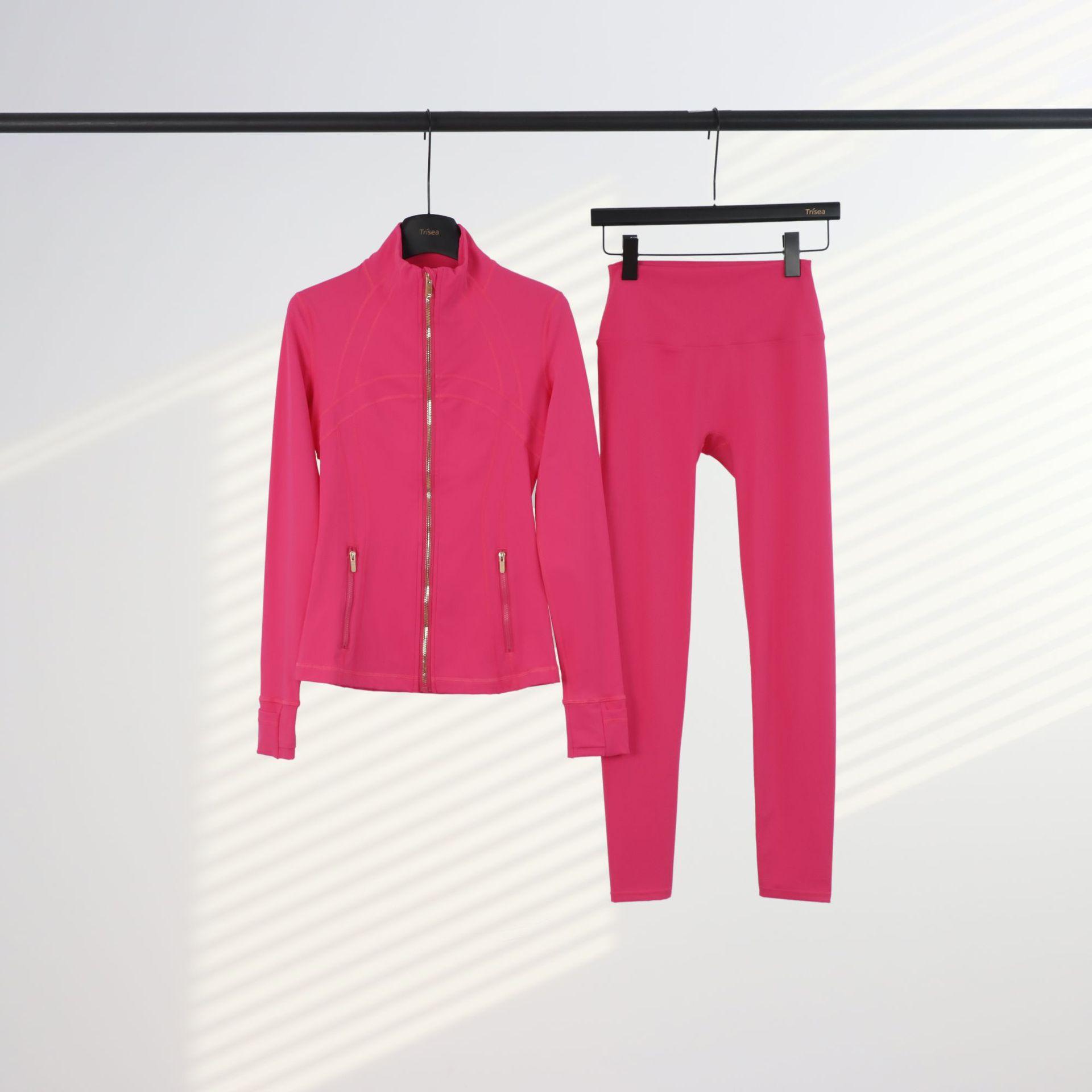 【Golden Zipper】Soft Brushed Women's Sport | Yoga | Quick-dry | Workout Jacket & High Waisted Cropped Leggings. Golden Zipper Jacket with Pockets, Yoga Pants, Thumbholes Design, Casual Slim fit Wear for Women 【Golden Zipper】Soft Brushed Women's Sport | Yoga | Quick-dry | Workout Jacket & High Waisted Cropped Leggings. Golden Zipper Jacket with Pockets, Yoga Pants, Thumbholes Design, Casual Slim fit Wear for Women