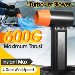 Ompusos Turbo Jet Blower with 600G Maximum Thrust & 4-Gear Wind Speed Cordless Turbo Power Air Duster for Car Drying, Snow Blowing, and Garden Maintenance Perfect Christmas & New Year Gift