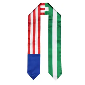 Nigeria Flag Graduation Stole, Sash, Nigerian American, Scarf, Gift, Students, High Quality, High School, College, Scarves, Adults, Men and Women, Satin
