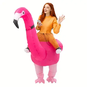 New Brighten Any Celebration: Flamboyant Flamingo Inflatable Costume – Perfect for Holidays Parties & Gifts! Menswear Clothing
