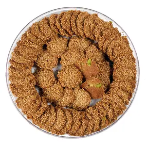 Eastanbul Barazek Cookies with Pistachio & Sesame, 12.35oz Traditional Middle Eastern Dessert, Crunchy Gourmet Cookie Gift Box, Relaxing Moments