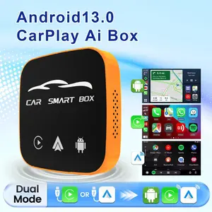 2026 New Model,Wireless CarPlay adapter, Carplay Dongle Connectivity, compatible with iPhone and Android Auto, supports Netflix, AI box with TF card slot, plug-and-play with no installation required, easily set up in-car CarPlay video entertainment