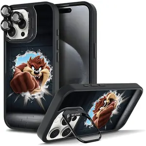 Tasmanian Devil Taz Phone Case For Samsung iphone 17/AIR 16 15 14 13 12 11 PRO PLUS MAX COOL Fashionable Tough Magnetic Durable Metal lens frame Film Bracket Stand Gift Full Protection Camera Holder Phone Cases Cover 11X-L1089