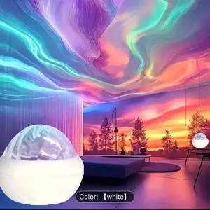 Galaxy Star Projector Night Light LED Aurora Star Projector for Bedroom Ceiling Light with Color Changing Modes Relaxing Night Lamp for Kids & Adults Home Decor Gift White
