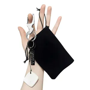 For Apple Find My Keychain No App + Bottle Opener Keychain + Drive Safely Metal Tag Three-in-one Security Gift Set for Men's Gift Bottle Opener Package Unpacking Tool Spanish Pendant Tracking Tool Love Guardian