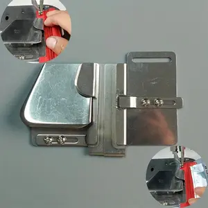 1PC Industrial Sewing Machine Accessories, Computer Synchronized Edge Rolling Presser Foot, Zipper Presser Foot for Flat Sewing Machines, Edge Binding Tube, Edge Folding Rolling Tube for Zippers, Edge Binder, DY Machine Presser Foot,