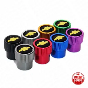 4pcs Gearwheel Style Universal Fit Chevrolet Car Wheels Tire Air Valve Caps Stem Dust Cover 8 Colors