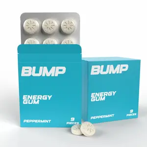 BUMP Energy Caffeine Gum – Nootropic Peppermint Energy Gum with Natural Caffeine & L-Theanine