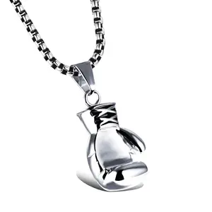 Gold Boxing Glove Pendant Necklace