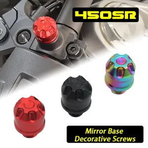 Aluminum Alloy Mirror Base Hole Cover Screw Plugs for CFMOTO 450SS & 250SR Customization
