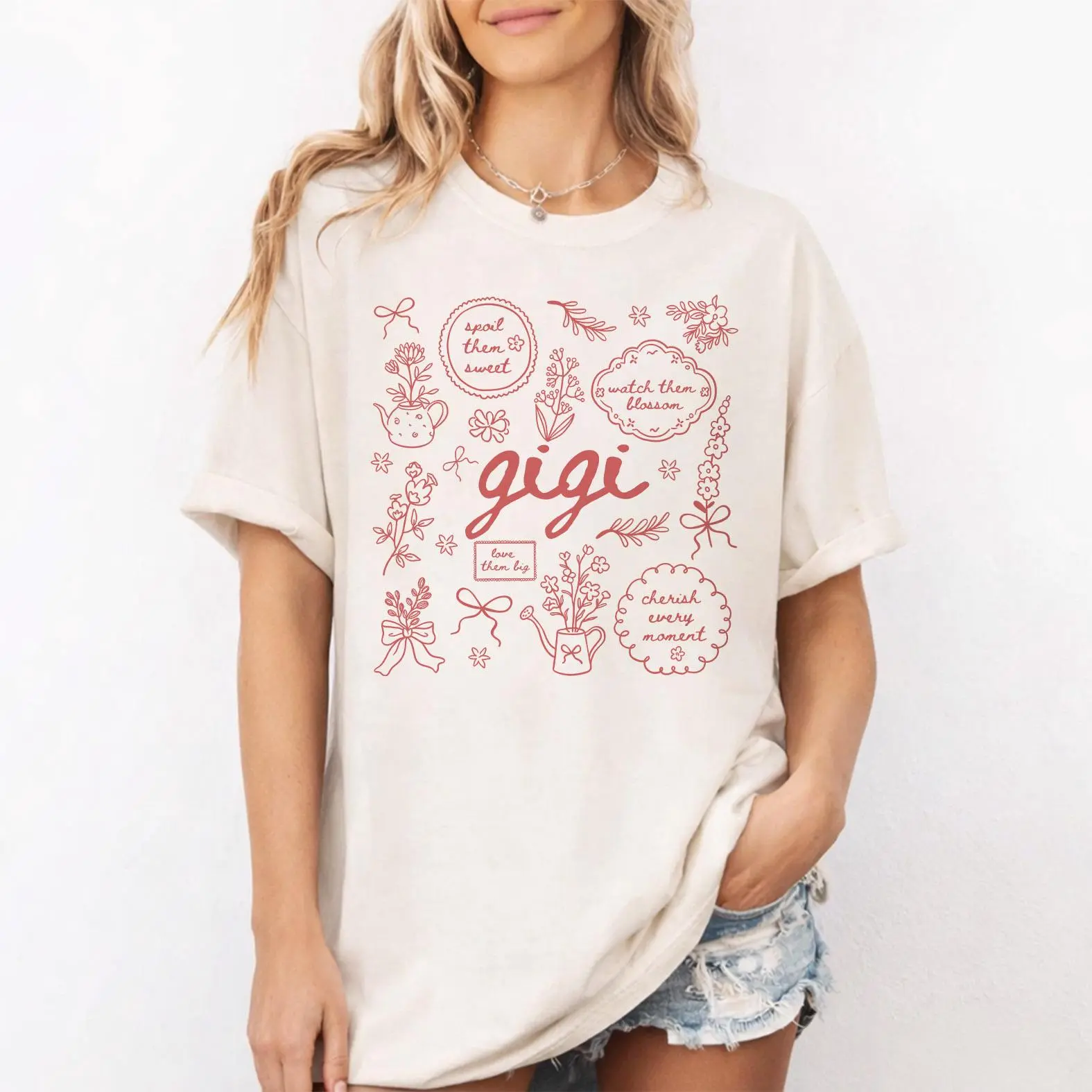 Comfort Colors Gigi Shirt, Floral Grandma Graphic Tee, Mother’s Day Gift for Gigi