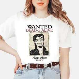 Wanted Dead Or Alive Flynn Rider WDW Magic Kingdom  T-Shirt