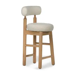 Circlet Oak & Boucle Counter Stool