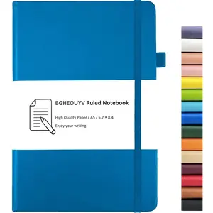 Notebook Journal A5 160 Pages Hard Cover College Ruled Dark Blue for Writing and Office Use