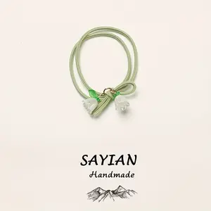 7pcs/set Lucky Jasmine Scrunchies - Soft, Stretchy, and Detachable Hair Ties for Ponytails, Hair Elastics, Spiral Hair Ring, and Cute Hair Accessories - Perfect for Girls and Women