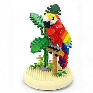 Parrot Toy Building Set, Animal Model Kit, Home Decor & Office Art Gift, DIY Plant Models for Adults, Teens, Kids, Birthday/holiday Present