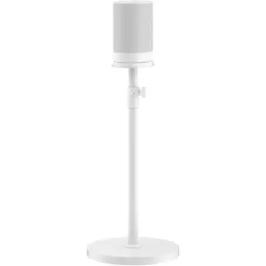 Height-Adjustable Speaker Stand for Sonos Move Stand, Heavy-Duty Floor Stand for Sonos Move & Move 2 with Concealed Power Cord Design, Easy Installation, White