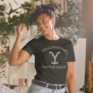 Yellowstone Dutton Ranch Emblem Tee: Signature Dark Grey Design Short-Sleeve Unisex T-Shirt copy