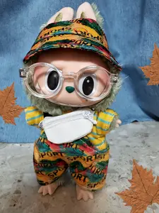 Sportwear Doll Clothes for Labubu -Trendy 5 pcs Colorful Striped Outfit with Hat and Fanny Pack for Playtime Fun