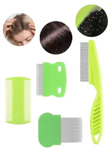 4pcs Scalp Comb Set, Dandruff Lice Detangler Brush, Fine Tooth Massage Hairbrush, Multi-Functional Beauty Tool for Women