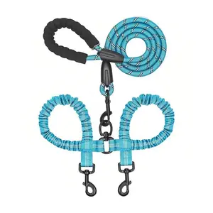 [Christmas gifts] 2 Dog Leash, 360Â ° Swivel No Tangle Double Dog Walking & Training Leash, Comfortable Shock Absorbing Lead Walk 2 Dogs with Ease Harnesses Pet Products free for dogleash duel shop iyo rope, Heavy-Duty Control · All-Scenario Ready