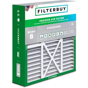 Filterbuy 16x20x5 Air Filter (1-Pack), Pleated MERV 8 Dust Defense HVAC AC Furnace Air Filters for Honeywell FC100A1003, Lennox X0592, and More