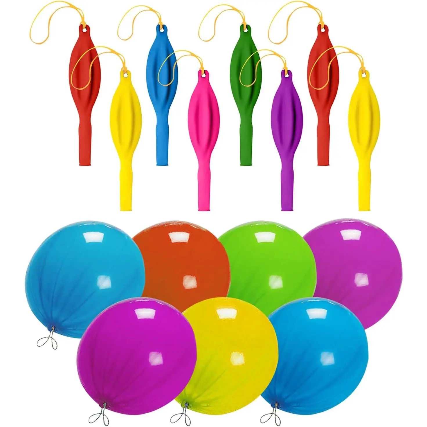 12Pcs Punch Balloons, 18 Inches Punching Balloons, Assorted Color Neon Punch Balloons Party Favors For Kids, Party, Wedding, Daily Games, Fun Balloons