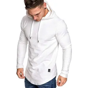 Mens Fashion Athletic Hoodies Sport Sweatshirt Solid Color Fleece Pullover