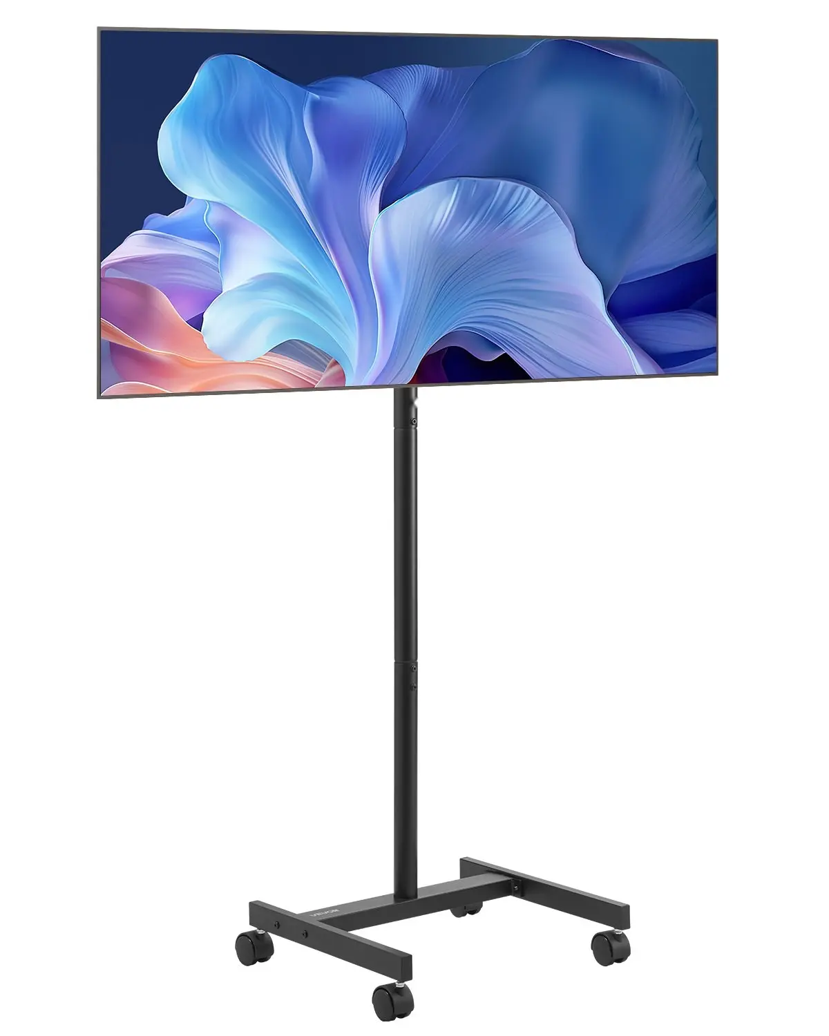 Rolling TV Stand And Mobile TV Cart For 17-55 Inch Screens, Portrait Or Landscape Orientation, Portable TV Stand On Locking Wheels, Supports Up To 44 Lbs, Universal VESA 200x200mm, Ideal For Living Room, Bedroom, Office, Outdoor