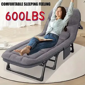 [KNERS][Family Camping Folding Bed] Heavy Duty Folding Bed With Adjustable Headrest - Perfect For Families, Camping, And Outdoor Dining