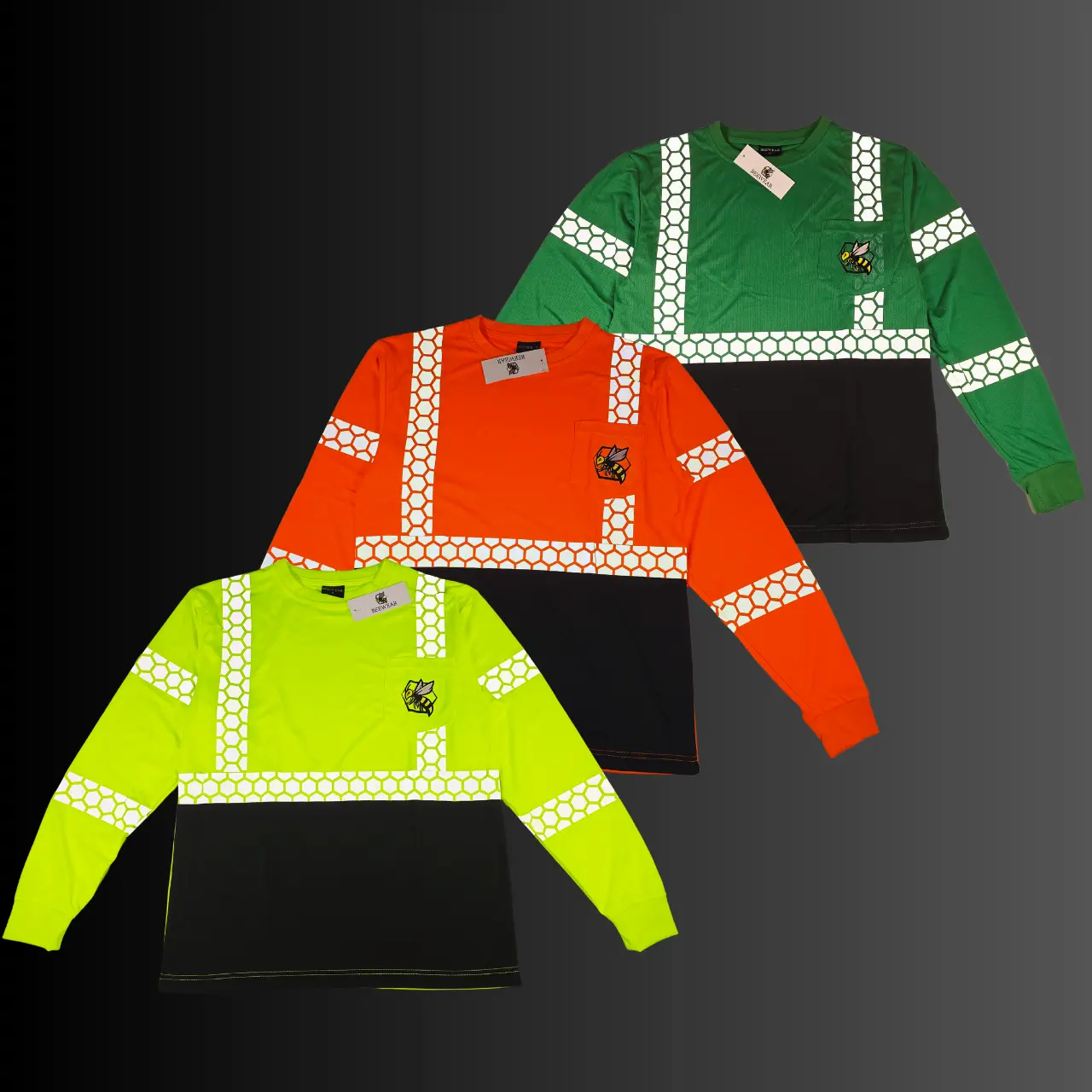 HBeeWear Hi-Vis Shirt (Yellow/Orange/Green)