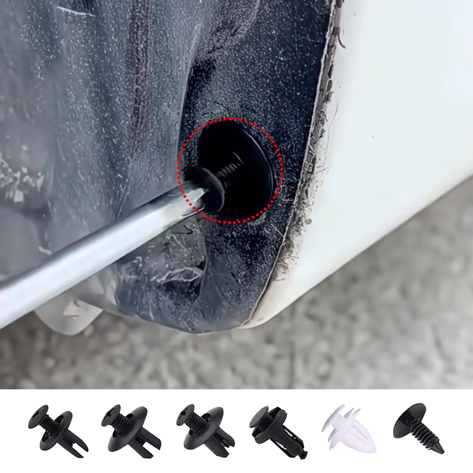200PCS Car Clips for Hole Plastic Rivets RetainerFender Push Pin Fastener Bumper-a total of 6sizes Automotive Accessories Truck Detailing Custom Decor Carbon clavicular car clip