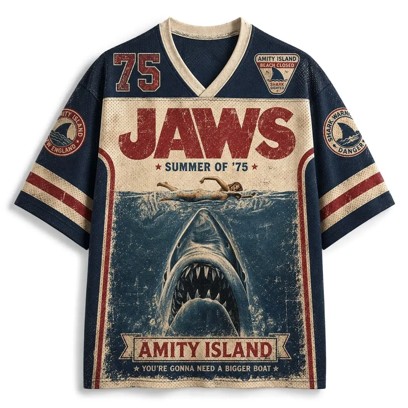 Jaws Quint's Shark Fishing Jersey Shirts 299