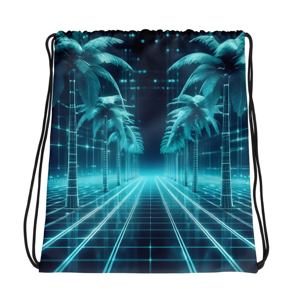 Cyber Palms V2 Drawstring bag