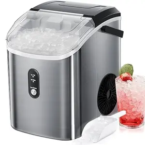 Nugget Countertop Ice Maker with Soft Chewable Pellet Ice - Stainless Steel Silver