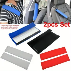 2pcs Car Shoulder Cover Cushion Seat Belt Pad Strap BackPack Auto Interior Accessories Seat Belt Padding For Kids Car Stuff